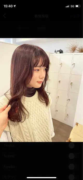 ロング カラー 佐藤 永夏のヘアスタイル