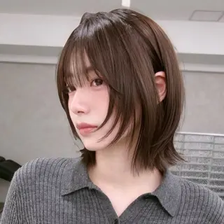 ショート カラー レイヤー/ボブ/ 艶ケアカラー/Rinのヘアスタイル