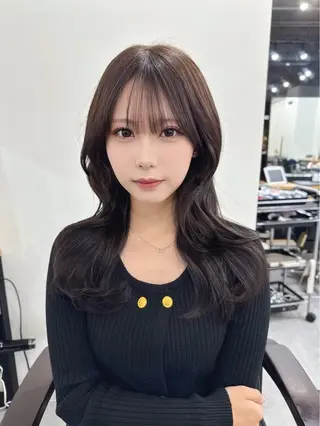 セミロング kiti SAKAE所属・のり/顔まわり/韓国 /レイヤーカットのヘアスタイル