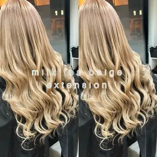 ロング カラー ヘアアレンジ 下妻 カラーエクステ難波のヘアスタイル