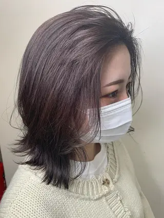 セミロング カラー 平野 優奈のヘアスタイル