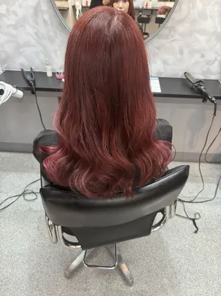 セミロング 濱川響太レディース カットモデルのヘアスタイル