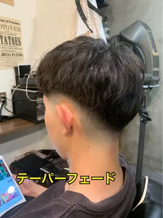 ショート パーマ メンズ CARNEL所属・メンズ専門CANEL かずまのヘアスタイル