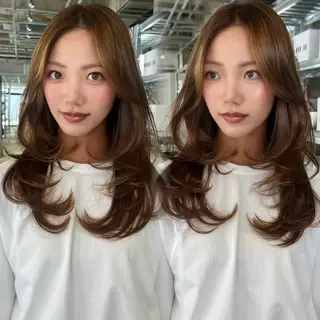 セミロング ダブルカラー/レイヤ ーカット 🤍ゆきなのヘアスタイル