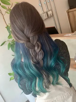 カラー ブリーチ/ストレート ダブルカラーtetoのヘアスタイル