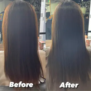 ロング カラー One By The Ect所属・ショート/脱白髪染め ☆宇﨑悠実のヘアスタイル