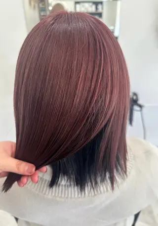 ミディアム カラー 𝑴𝒐𝒓𝒊‎‪ /髪質改善/艶髪🖤のヘアスタイル