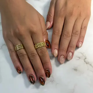 ネイル 韓国/ヌーディー系 ネイル自由が丘のネイルデザイン