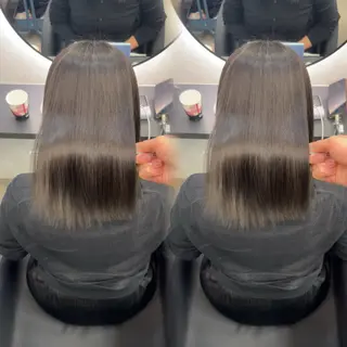 ミディアム カラー ヘアアレンジ 新宿 /髪質改善/ 縮毛矯正/ヒュウガのヘアスタイル