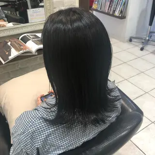 セミロング 韓国風ヘア♡ runaのヘアスタイル