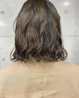 ミディアム パーマ ボブパーマコテ巻き風 パーマNo1深江秀平のヘアスタイル