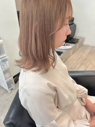 セミロング カラー ヘアアレンジ 代表🎀 ふわモテ愛 され髪🩷yumiのヘアスタイル