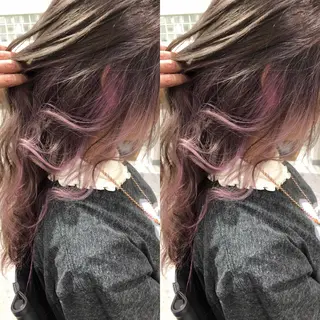 ミディアム カラー JILBLAN京都 ショート/ハイライトのヘアスタイル