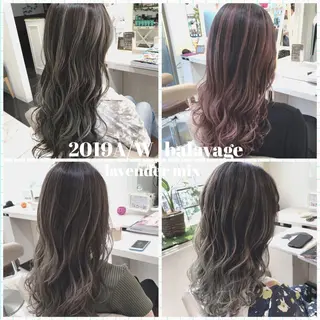 セミロング カラー 山崎俊輔/髪質改善 /バレイヤージュのヘアスタイル