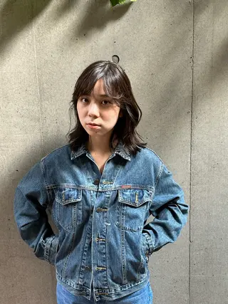 ミディアム カラー 似合わせカット /パーマ岡本淳平のヘアスタイル