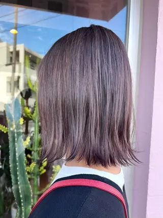 ミディアム カラー れいな🌼 ボブ･艶カラー🌼のヘアスタイル