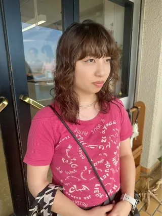 セミロング 藤本 静香のヘアスタイル