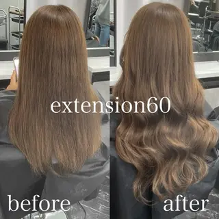 ロング カラー エクステ🩵ブリーチ 韓国ヘア🩵KAEのヘアスタイル