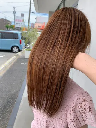 セミロング カラー 名古屋／デザイン／ ブリーチ/松井亮磨のヘアスタイル