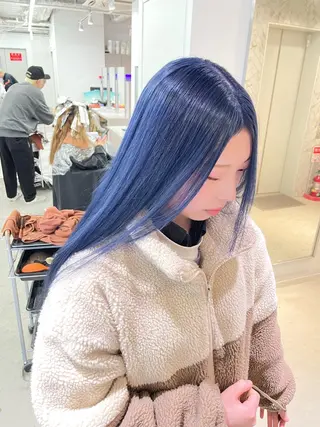 セミロング カラー 🎗 💖井上 竜 ブリーチ指名No.1のヘアスタイル