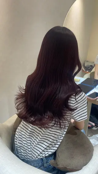 ロング マホ/日吉/髪質改善 /レイヤー/ガーリーのヘアスタイル