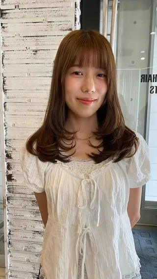 ロング 酸性ストレート/ 髪質改善/イソヤトモのヘアスタイル