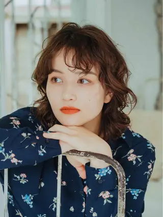 ミディアム カラー ヘアアレンジ 北九州美容室 🕊️わかな✂︎のヘアスタイル