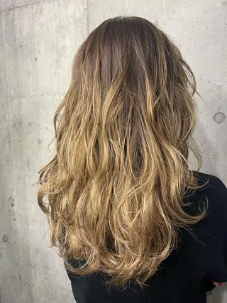 ロング カラー メンズブリーチカラー /パーマ ごーた立川のヘアスタイル