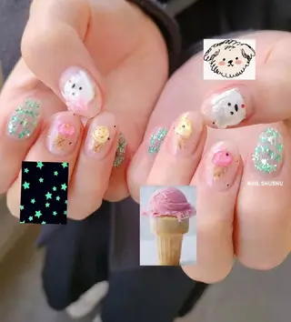 ネイル 3dパーツ/流行り 👧shushu❤️のネイルデザイン