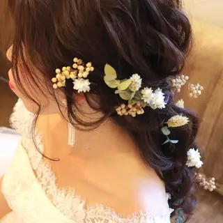 セミロング ヘアアレンジ ヘアアンドメイクムタ 新居のヘアスタイル