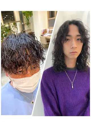 ロング パーマ メンズ CANAAN hair salon 表参道店所属・🌿‬ナチュラルヘア /パーマ/蒼真🍃のヘアスタイル