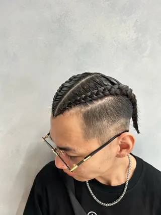 ミディアム ヘアアレンジ メンズ ブラックヘア🧜‍♂ 😈itsuki👿のヘアスタイル