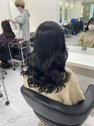 ミディアム カラー パーマ ヘアアレンジ メンズ キッズ ネイル マツエク・マツパ アイブロウ 🦋透明感グレージュ /韓国レイヤー🦋のヘアスタイル