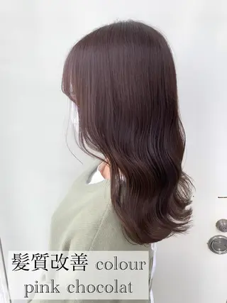 セミロング カラー パーマ ヘアアレンジ Zina福岡天神🪞 髪質改善🪞レイヤーのヘアスタイル