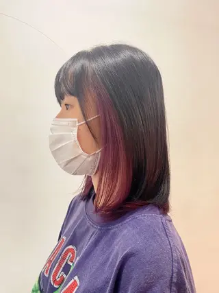 カラー mopa所属・mopa_kaede 暖色カラー/ロングのヘアスタイル