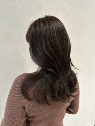 セミロング カラー レイヤー/ハッシュ 渋谷/サッタのヘアスタイル