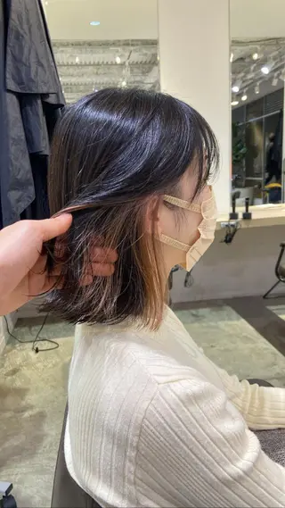 ショート カラー 🌀渋谷ボブパーマ 🌀河野瑠太のヘアスタイル