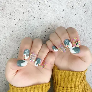 ショート カラー パーマ ヘアアレンジ メンズ キッズ ネイル マツエク・マツパ Salon Ｋのネイルデザイン