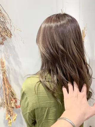 セミロング カラー 縮毛矯正/髪質改善 /韓国風　山川春輝のヘアスタイル