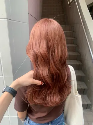 ロング カラー soëll所属・🤍そぶえ　ゆうな/ 暖色カラー/縮毛矯正のヘアスタイル