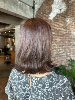 ミディアム カラー 韓国レイヤー✨ yasuko銀座のヘアスタイル