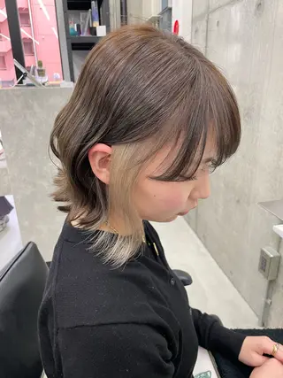ショート LINOET名古屋所属・ダブルカラー🩶上村 純妃🩶名駅徒歩5分のヘアスタイル