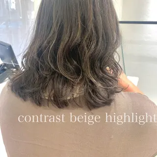 ミディアム カラー ボブ/美髪矯正 /佐藤　奈巳のヘアスタイル