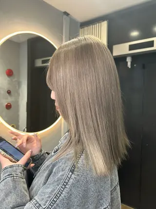 ロング カラー ヘアアレンジ メンズ MOE🌙 博多ハイトーンのヘアスタイル