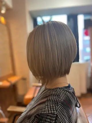 ミディアム カラー スローエイジング/ ダメージレス鈴木慎一のヘアスタイル