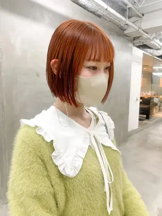 ショート カラー スパイラルパーマ 🌐hina⭐️のヘアスタイル