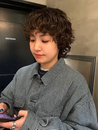 ショート パーマ デザイン/アレンジ ❤︎イシイレイのヘアスタイル