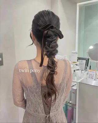 ヘアアレンジ monaヘアアレンジ 🎀/お呼ばれのヘアスタイル