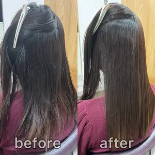 セミロング パーマ KIZU 髪質改善 オカルト怪談のヘアスタイル