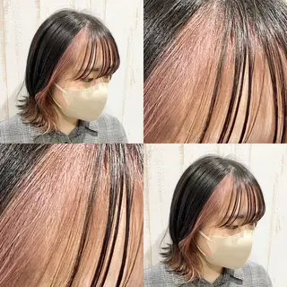 ショート カラー ハイトーン💫 エクステ💫maiのヘアスタイル
